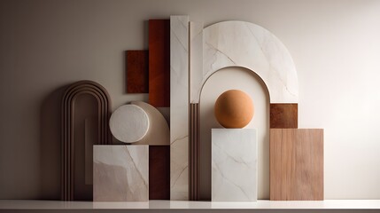 Minimal composition, clean shapes