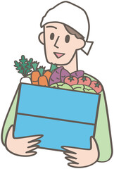 農作物と農家の人