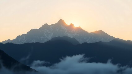 Obraz premium Ethereal Mountain Sunrise