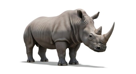 Fototapeta premium rhino isolated on white background