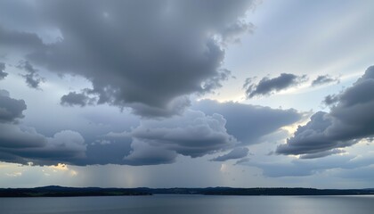 Cloudy Sky Over Calm Waters