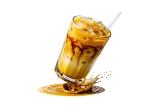 Cold Brew Coffee with Ice and Milk.