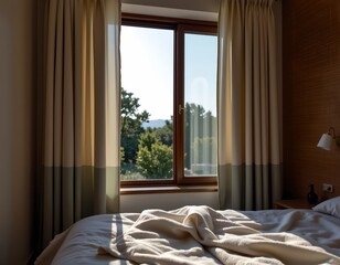 Morning Light Filtering Through Cozy Bedroom