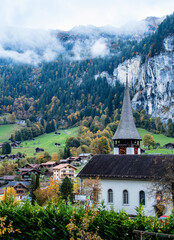 Fototapeta premium Lauterbrunnen Village, Switzerland