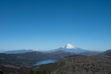 Fototapeta premium 富士山と芦ノ湖