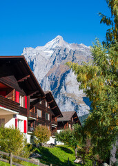 Traditional wooden house in the beautiful village