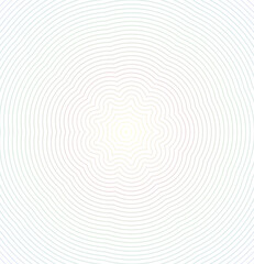 Vector illustration of a soft rainbow linear guilloche background. Elegant security pattern suitable for banknotes, certificates, diplomas, or decorative design templates.