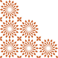 Geometric corner decoration in Islamic style