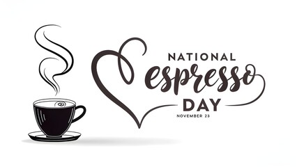 Obraz premium National Espresso Day, November 23, icon, vector.