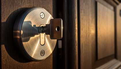 Home Key in Door Lock
