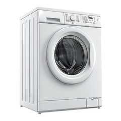 Modern White Washing Machine Laundry Appliance Home Cleaning Front Load Washer Clean Clothes New