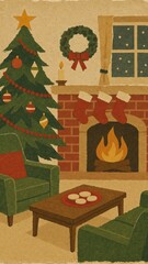 Fototapeta premium Cozy festive holiday scene.