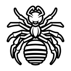 Glyph style icon representing an ant logo