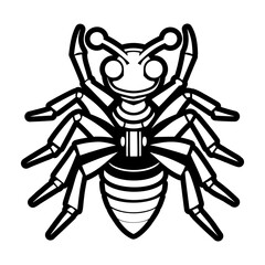 A solid style icon showing an insect symbol