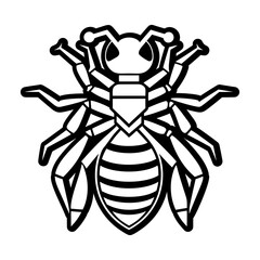 Glyph style icon representing an ant specie