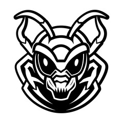 Glyph style icon representing a pismire ant