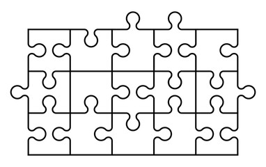 Fototapeta premium Simple pieces of puzzle pattern