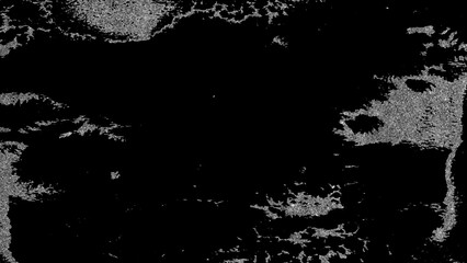 Fototapeta premium Abstract High Contrast Black Background with White Grunge Speckles & Irregular Distressed Texture