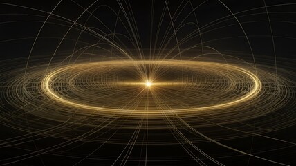 Cosmic Energy: A vibrant visualization of a celestial orb radiating energy, encapsulated by flowing lines of radiant light. It evokes a sense of infinite possibilities. 
