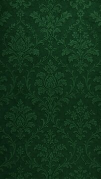 Elegant green floral pattern mobile wallpaper