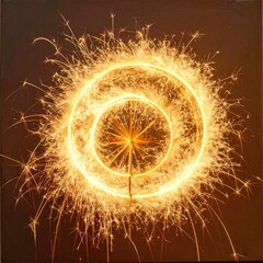 Sparkler trails reveal circular motion