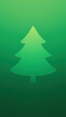 Fototapeta premium Minimalistic green tree silhouette wallpaper for mobile