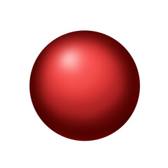 Drawing of a round red ball