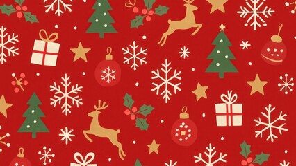 Festive holiday pattern wallpaper