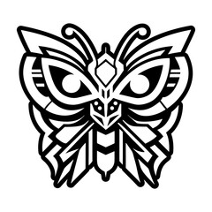 A glyph style icon showing a papillon