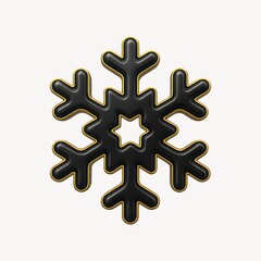 Obraz premium Elegant black snowflake design