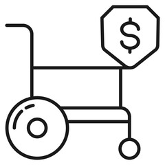 Disability Insurance Outline Icon