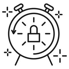 Flexible Work Schedule Outline Icon