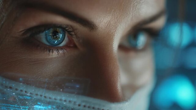 Epidemic healthcare system visualized with scientists tracking outbreak data, digital map glowing in sterile blue tones.