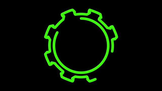 Gear wheel silhouette shape. round mechanical settings vector icon sign symbol. graphic illustration