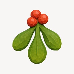Obraz premium Festive holiday mistletoe illustration