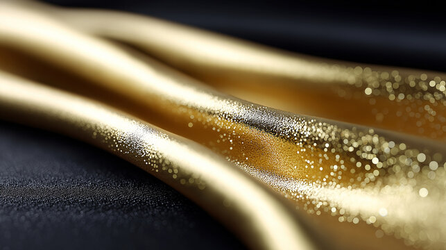 Opulent textured gold foil surface with glowing metallic sheen and dimensional reflective patterns designed as an abstract decorative background for luxury marketing and creative visuals