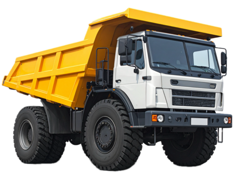 Isolated Construction Dump Truck Vehicle