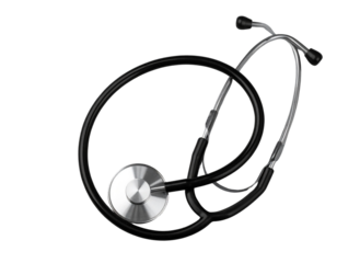 Modern Stethoscope on Gray Background for Medical and Healthcare Design PNG