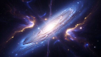 Cosmic Symphony - A Vibrant Galaxy Unveiling its Secrets.