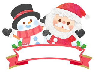 サンタクロース　クリスマスタイトル　ロゴ　見出し