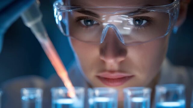 Scientific experiment process Show a methodical sequence of lab steps
