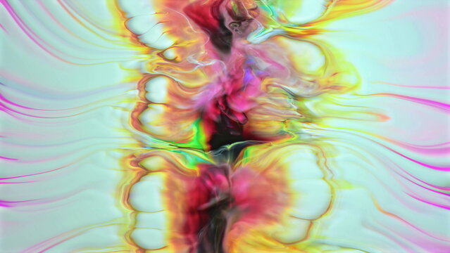 Vibrant abstract liquid flow creating an organic and colorful texture