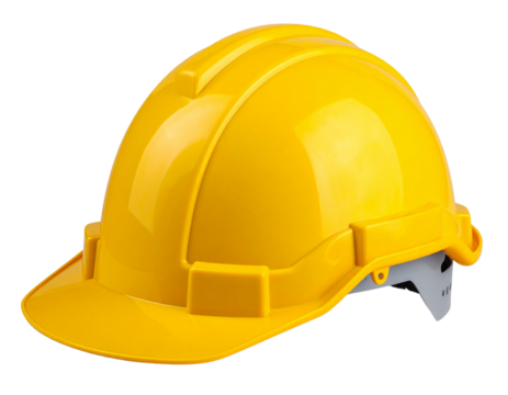 Yellow Construction Safety Helmet Icon with Shadow PNG - Powered by Adobe