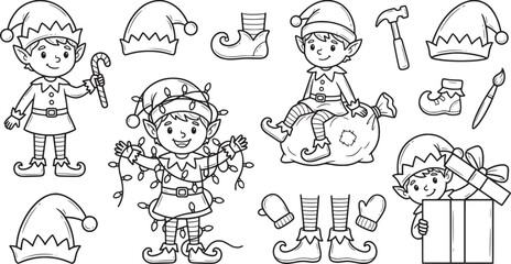 Elf vectors for christmas