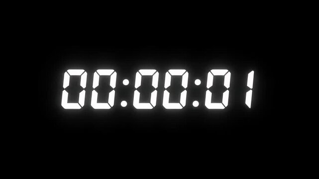 Countdown clock displaying 10 00 followed by 9 00, symbolizing new beginnings and fresh opportunities in high definition 4K UHD, perfect for commercial uses promoting technology, innovation.