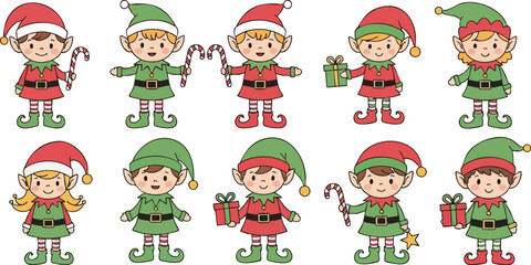 Elf vectors for christmas