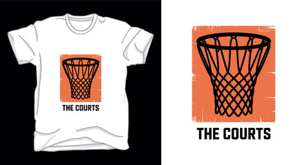 The courts basketball graphic vector art t-shirt design print
