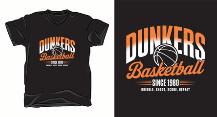 Dunkers basketball graphic vector art t-shirt design print