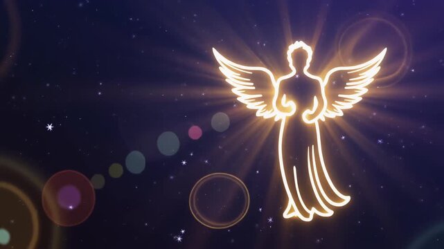 Religious Christmas Backgrounds Angelic Glow Stained Glass Effect