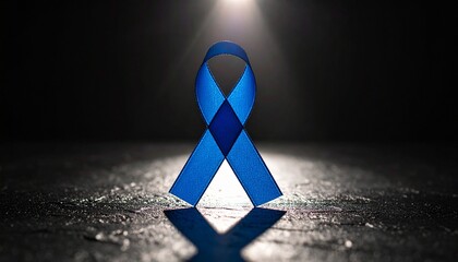 Blue Ribbon Symbol of Awareness Support Hope Charity Donate Medical Health Illness Cancer Prostate 